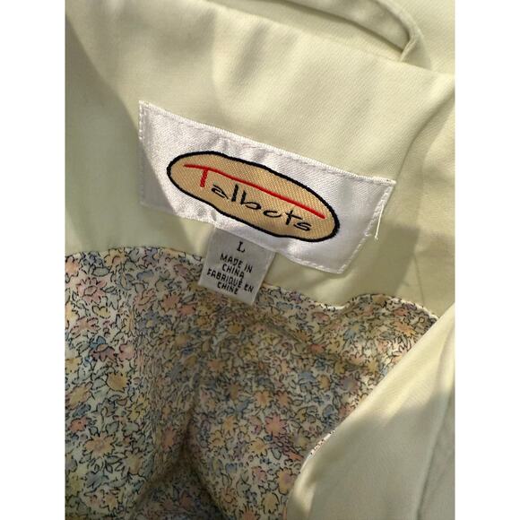Talbots Rain Spring Trench Coat Light Green L - Picture 5 of 6